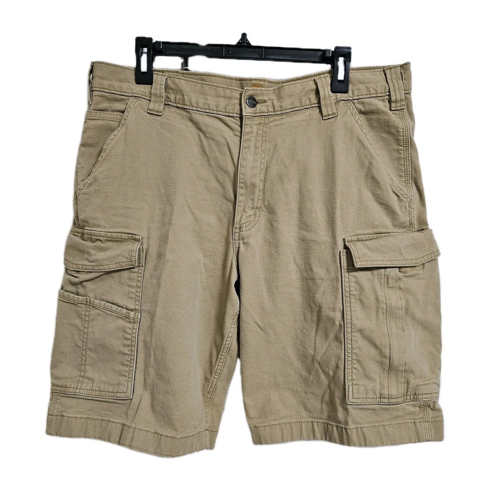 Carhartt Cargo Shorts Mens 36 Tan Relaxed Fit Canvas Stretch Utility‎ Gorpcore